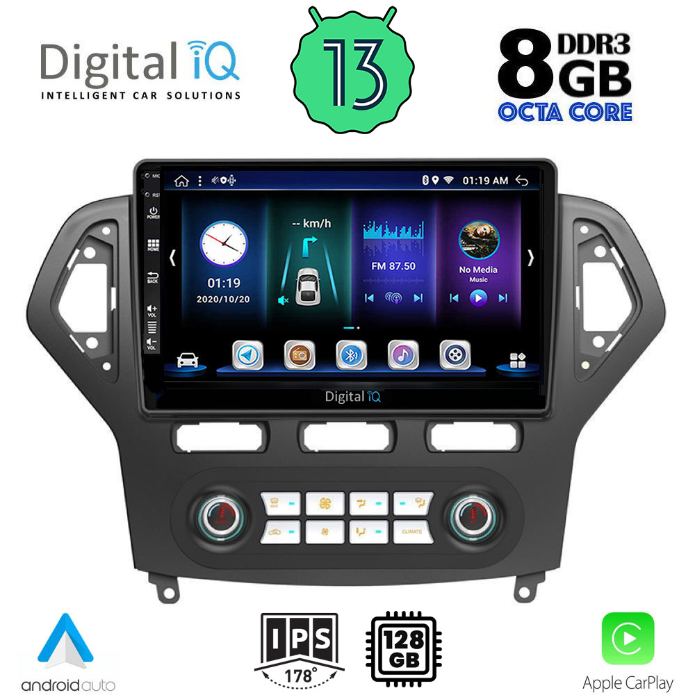 DIGITAL IQ BXD 8162_CPA CLIMA (10inc) MULTIMEDIA TABLET OEM FORD MONDEO mod. 2007-2011