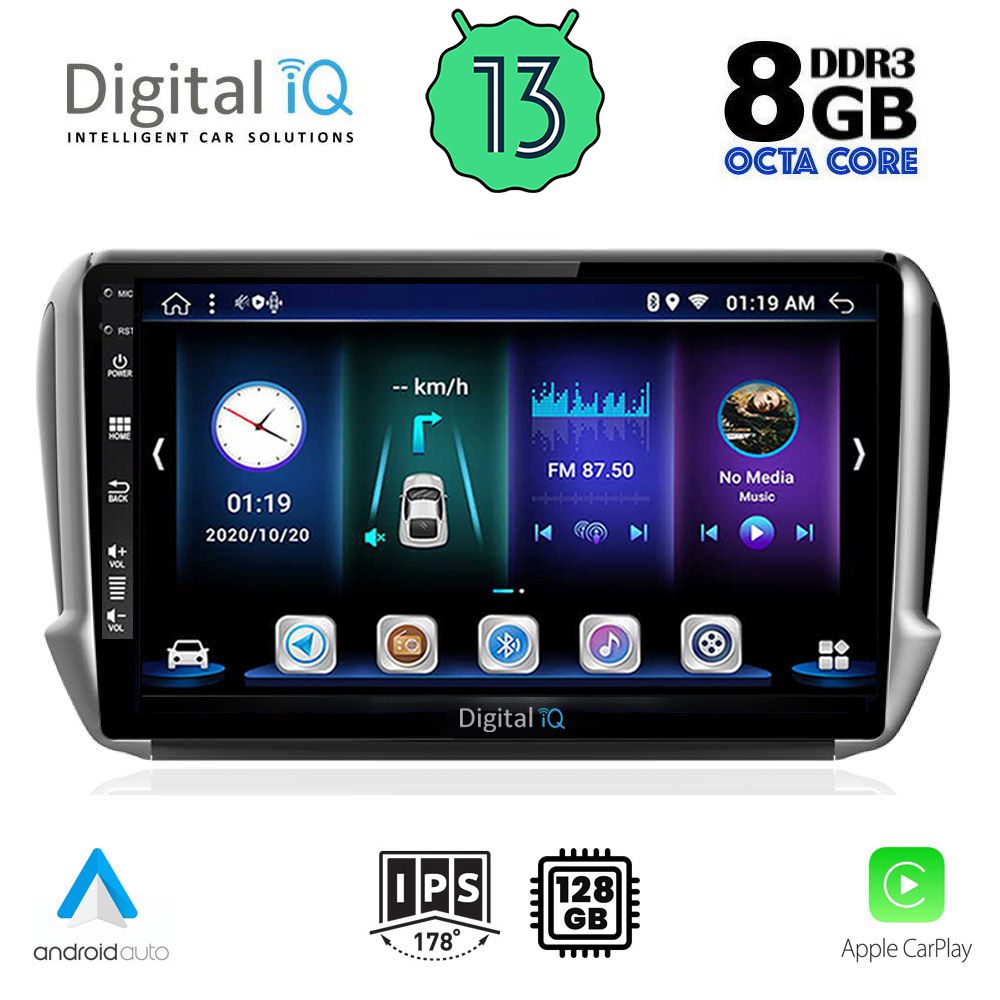 DIGITAL IQ BXD 8508_CPA (10inc) MULTIMEDIA TABLET OEM PEUGEOT 208-2008 mod. 2012-2021