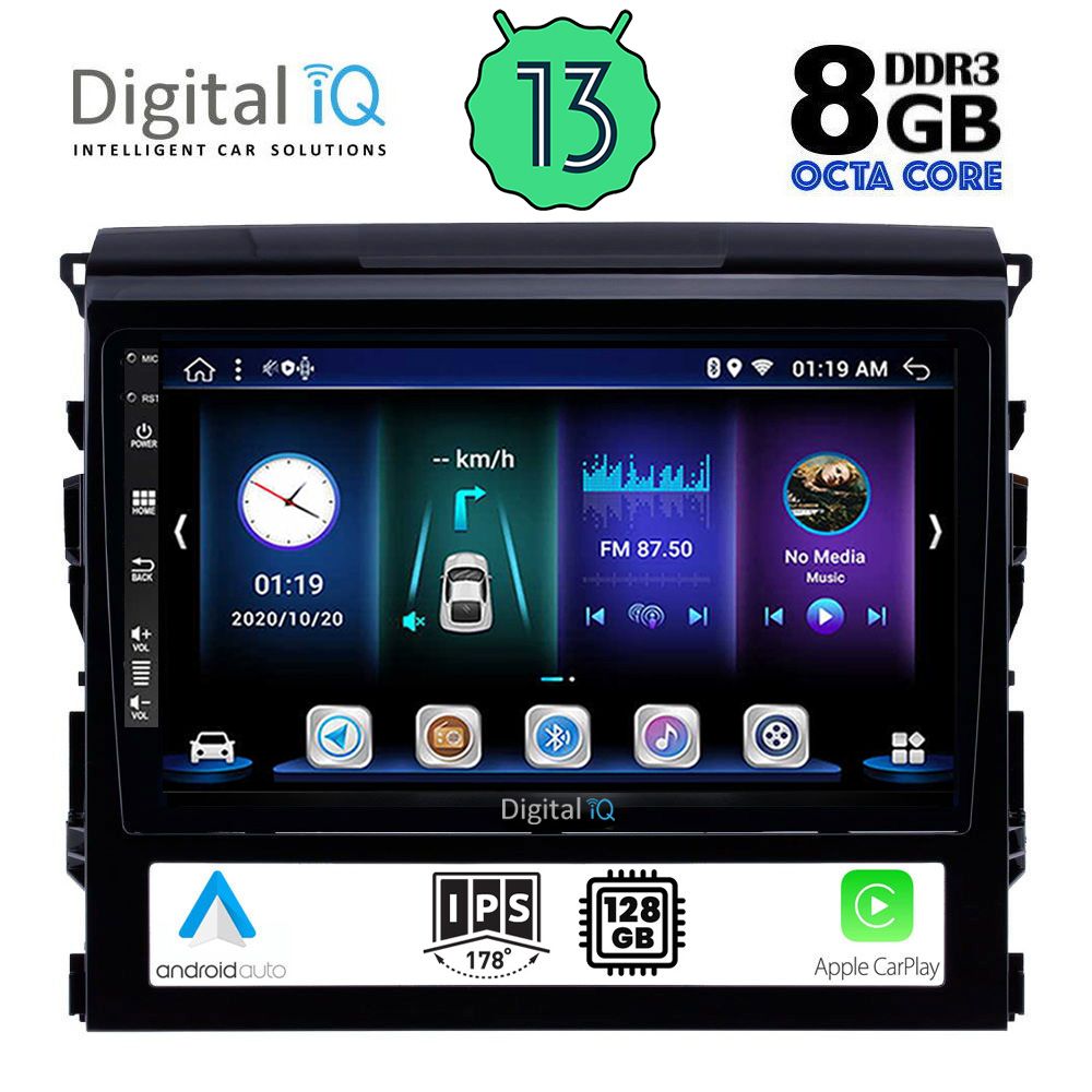 DIGITAL IQ BXD 8725_CPA (9inc) MULTIMEDIA TABLET OEM TOYOTA LANDCRUISER mod. 2016-2019