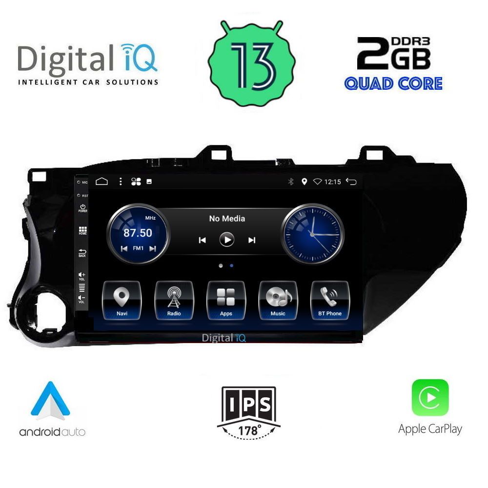 DIGITAL IQ BXH 3721_CPA (10inc) MULTIMEDIA TABLET OEM TOYOTA HILUX mod. 2017&gt;