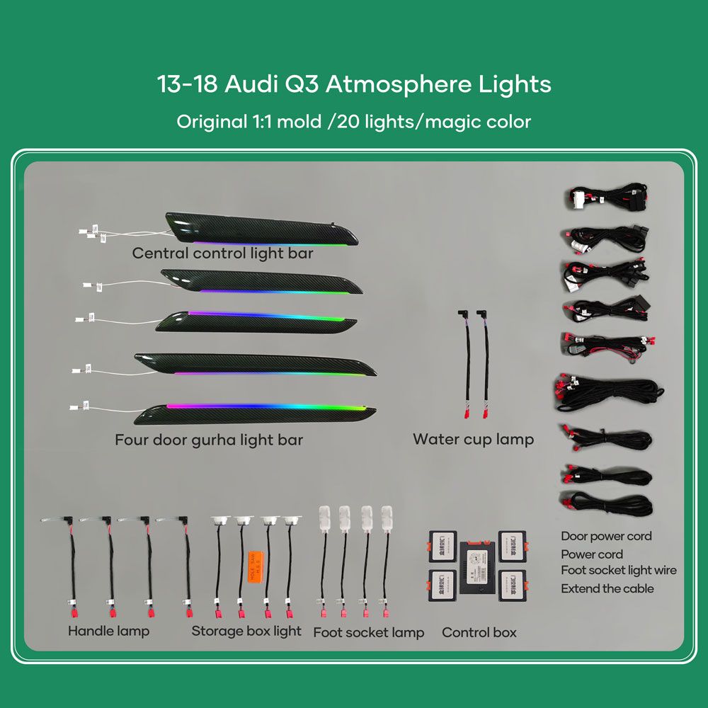 DIQ AMBIENT AUDI Q3 8U (Digital iQ Ambient Light Audi Q3 mod. 2013-2018, 20 Lights)