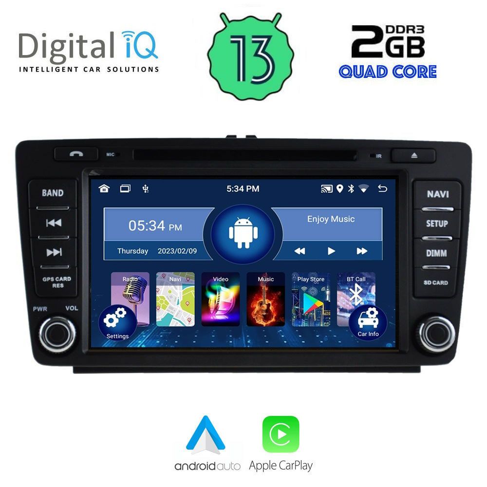 DIGITAL IQ MSD 005_CPA (8" DECK) MULTIMEDIA OEM SKODA OCTAVIA mod. 2005-2012