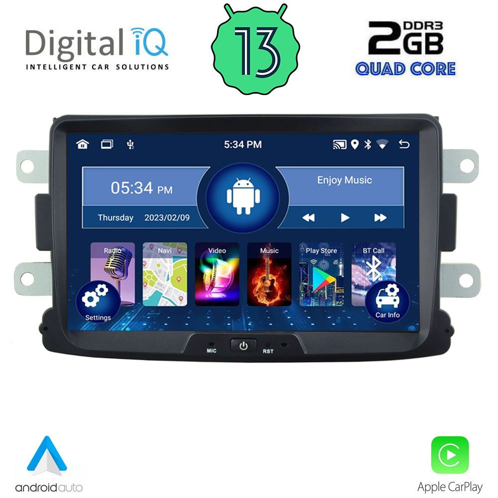 DIGITAL IQ MSD 033_CPA (8" DECK) MULTIMEDIA for DACIA mod. 2014-2016