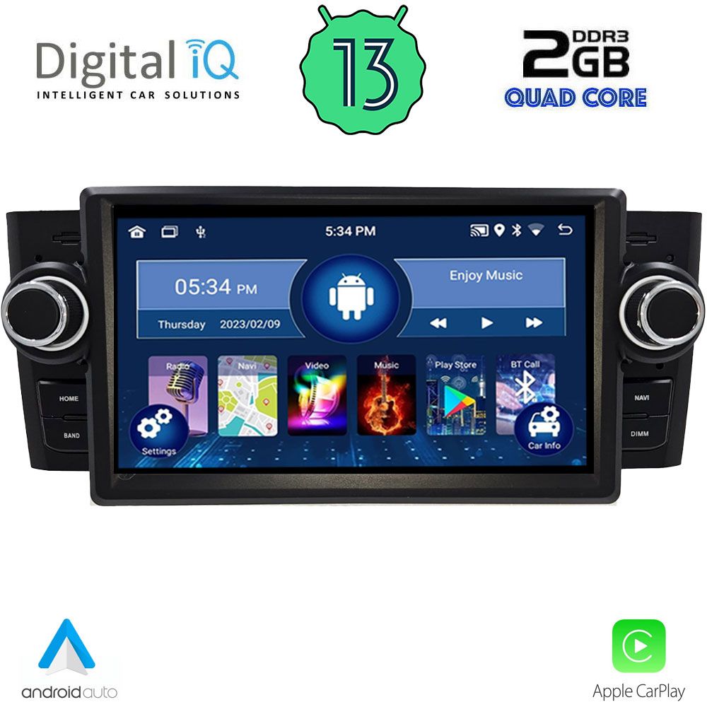 DIGITAL IQ MSD 063_CPA (7" DECK) MULTIMEDIA OEM FIAT GRANDE PUNTO mod. 2005-2012