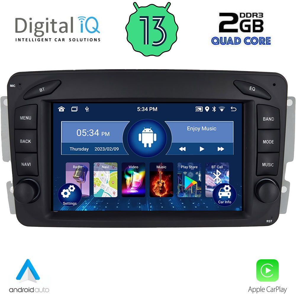 DIGITAL IQ MSD 071_CPA (7" DECK) MULTIMEDIA for MERCEDES C (W203) mod. 1999-2004