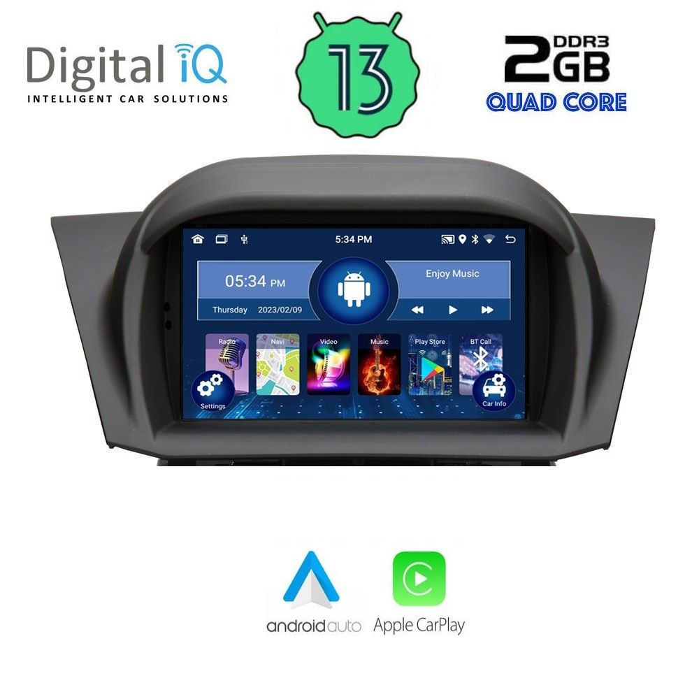 DIGITAL IQ MSD 075_CPA (7" DECK) MULTIMEDIA OEM FORD FIESTA mod. 2008-2018