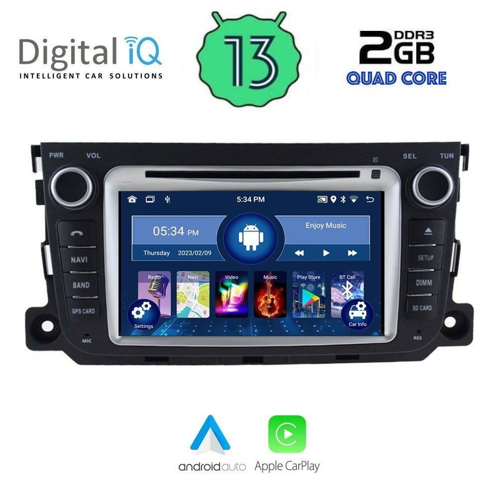 DIGITAL IQ MSD 087_CPA (7” DECK) MULTIMEDIA for SMART (451) mod. 2010-2015