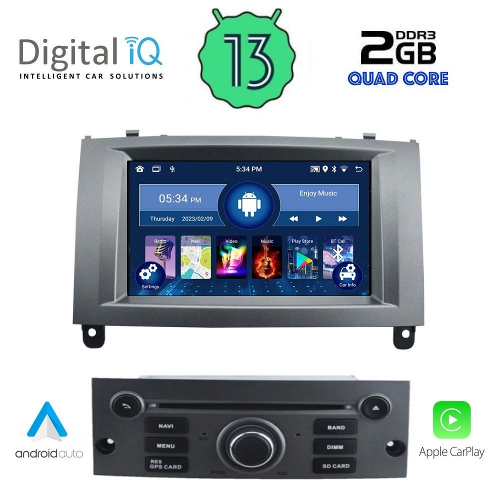 DIGITAL IQ MSD 088_CPA (7" DECK) MULTIMEDIA for PEUGEOT 407 mod. 2004-2011