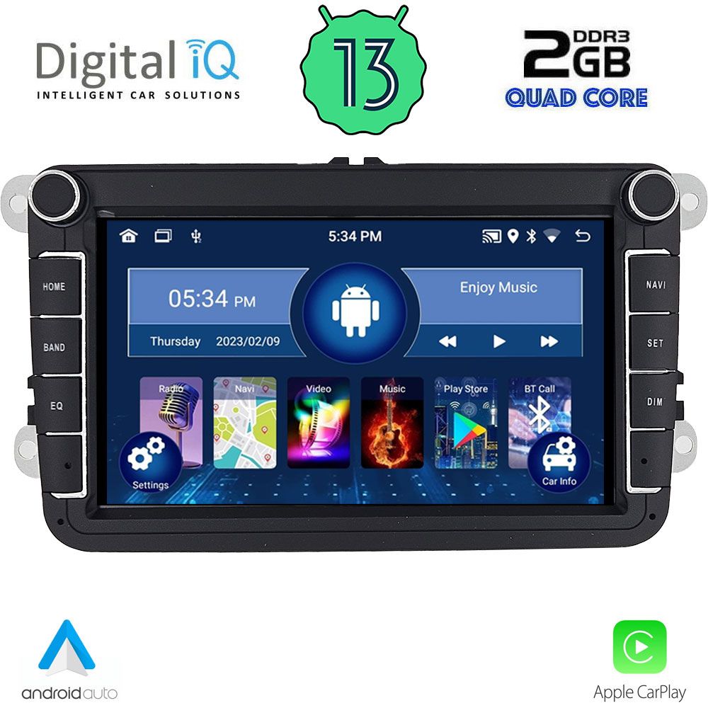 DIGITAL IQ MSD 279_CPA (8'' DECK) MULTIMEDIA for VW - SKODA - SEAT mod. 2004-2014