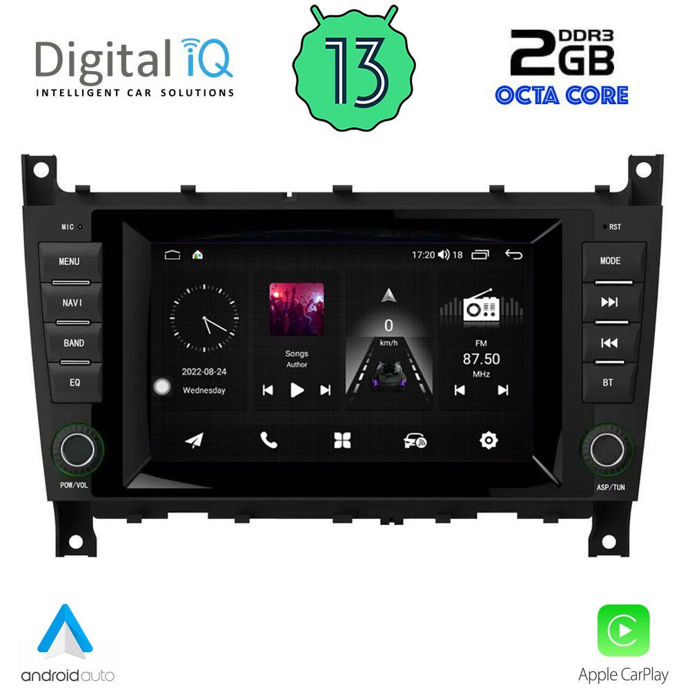 DIGITAL IQ MSF 393_CPA (7” DECK) MULTIMEDIA for MERCEDES C W203 – CLK W209 mod. 2004-2008