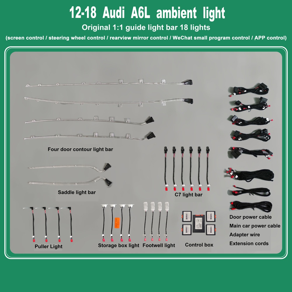 DIQ AMBIENT AUDI A6 4G (Digital iQ Ambient Light Audi A6 mod. 2012-2018, 18 Lights)