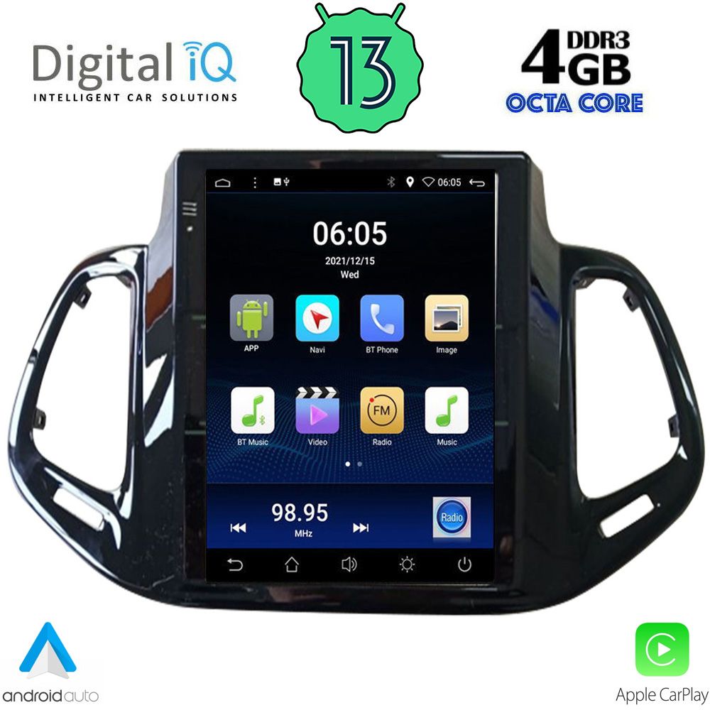 DIGITAL IQ BXD 6878_CPA TESLA STYLE for JEEP COMPASS mod. 2017-2020