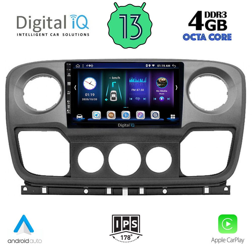 DIGITAL IQ BXD 6463_CPA (10inc) MULTIMEDIA TABLET OEM NISSAN NV400 - OPEL MOVANO - RENAULT MASTER mod. 2010-2020