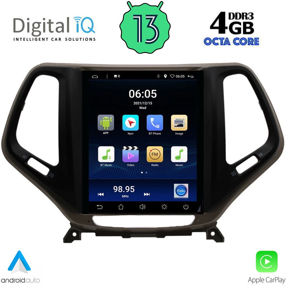 DIGITAL IQ BXD 6984_CPA TESLA STYLE for JEEP CHEROKEE mod. 2014>