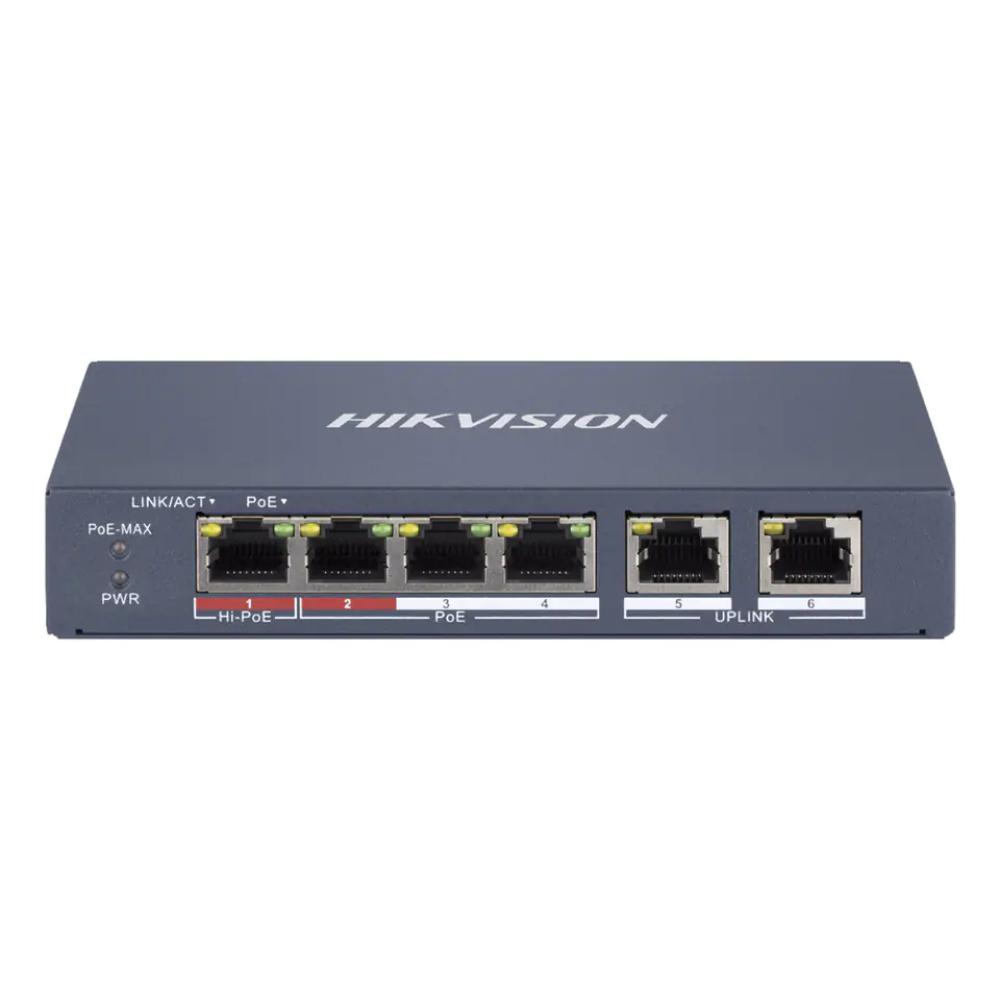 Hikvision 6 Port Smart Managed 100Mbps PoE Switch EI Series (DS-3E1106HP-EI) (HKVDS-3E1106HP-EI)