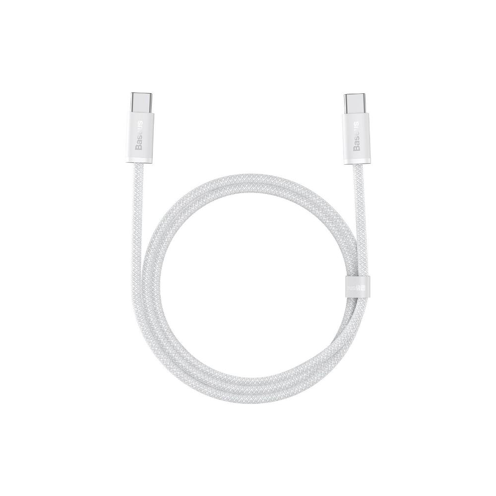 Baseus Dynamic Braided USB 2.0 Cable USB-C male - USB-C male Λευκό 1m (CALD000202) (BASCALD000202)