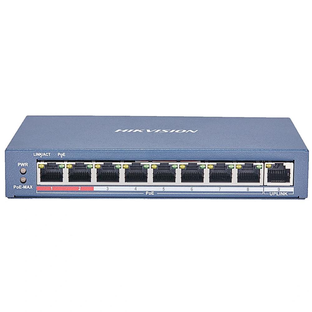 Hikvision 9 Port Unmanaged PoE Switch L2 Series (DS-3E0109P-E(C)) (HKVDS-3E0109P-EC)