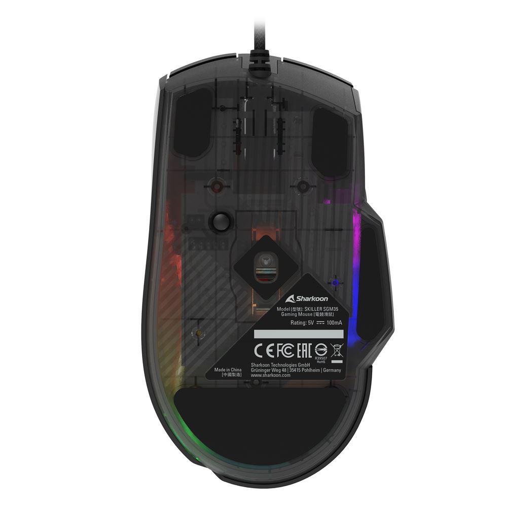 Sharkoon SGM35 RGB Gaming Ποντίκι 6400 DPI Μαύρο (SGM35BK) (SHRSGM35BK)