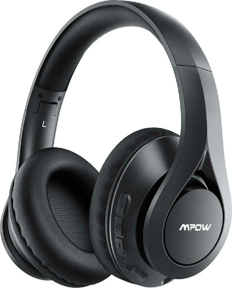 Mpow 059 Lite BT 5.0 Ασύρματα/Ενσύρματα Over Ear Ακουστικά με 60 ώρες Λειτουργίας και Quick Charge Μαύρα