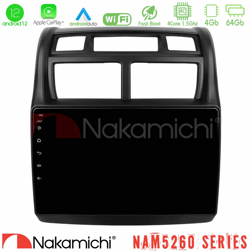 Nakamichi Nam5260 Series 4core Android12 4+64gb kia Sportage 2008-2011 Navigation Multimedia Tablet 9 με Carplay &Amp; Android Auto u-n44-Ki0108