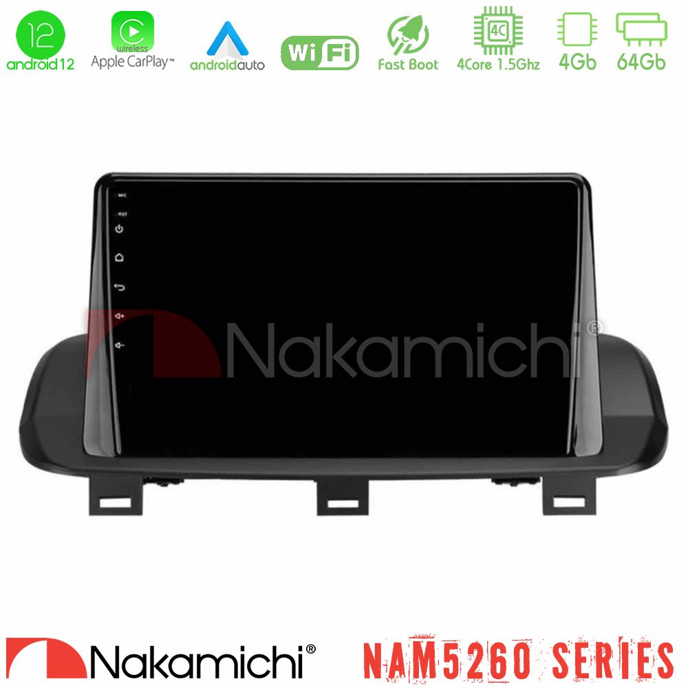 Nakamichi Nam5260 Series 4core Android12 4+64gb Nissan Qashqai j12 &Amp; x-Trail t33 Navigation Multimedia Tablet 10 με Carplay &Amp; Android Auto u-n44-Ns2114