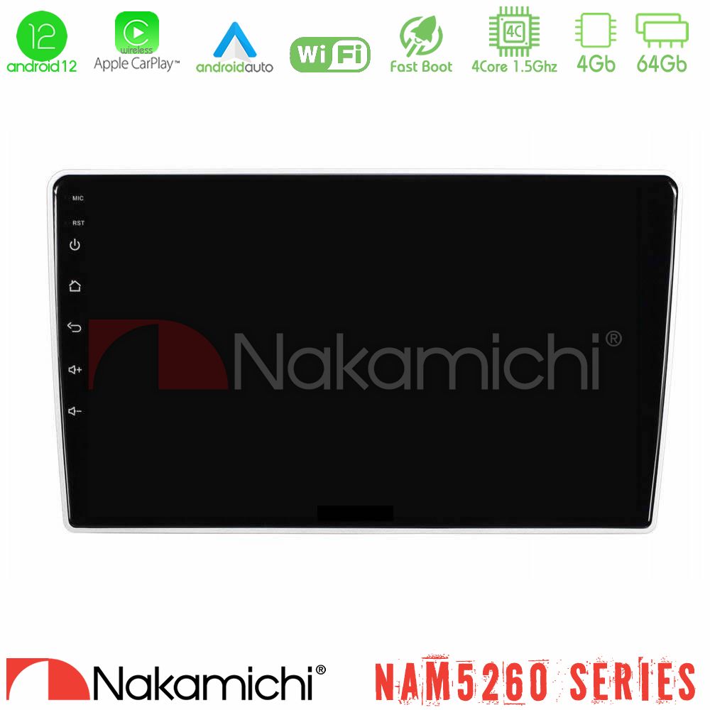 Nakamichi Nam5260 Series kia Sportage 2005-2008 4core Android12 4+64gb Navigation Multimedia Tablet 9″ με Carplay &Amp; Android Auto με Carplay &Amp; Android Auto u-n44-Ki1346