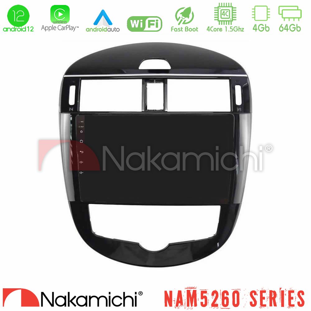 Nakamichi Nam5260 Series 4core Android12 4+64gb Nissan Pulsar 2015-2018 Navigation Multimedia Tablet 9 με Carplay &Amp; Android Auto u-n44-Ns2244