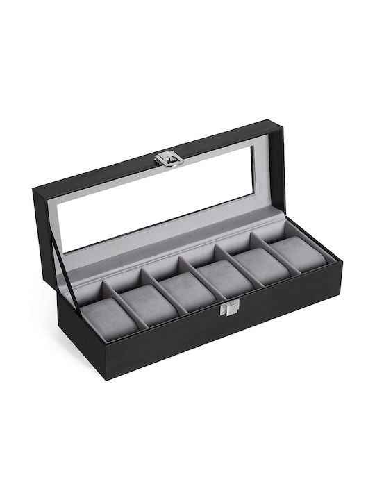 Songmics Watch Box Black 30 x 11.2 x 8 cm (JWB06BK) (SNGJWB06BK)