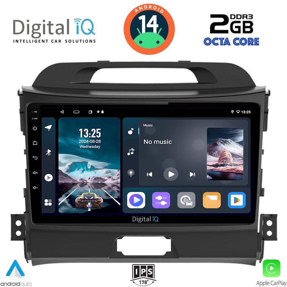 DIGITAL IQ RTG 4325_CPA (9inc) MULTIMEDIA TABLET for KIA SPORTAGE mod. 2010-2015