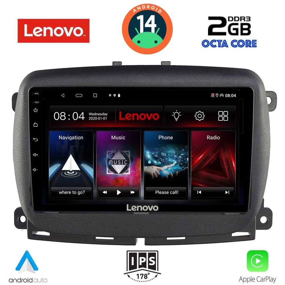 LENOVO LVF 5131_CPA (9inc) MULTIMEDIA TABLET for FIAT 500 mod. 2016&gt;