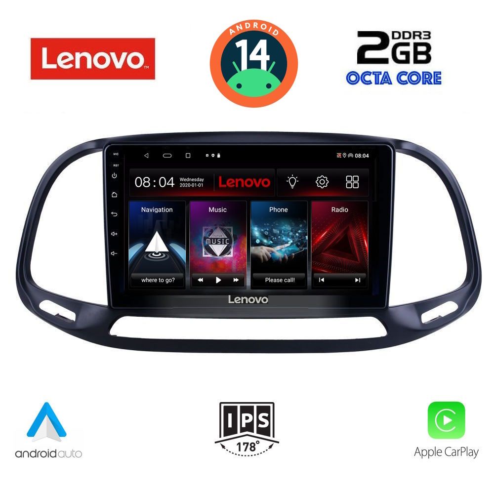 LENOVO LVF 5138_CPA (9inc) MULTIMEDIA TABLET for FIAT DOBLO – OPEL COMBO mod. 2015-2018