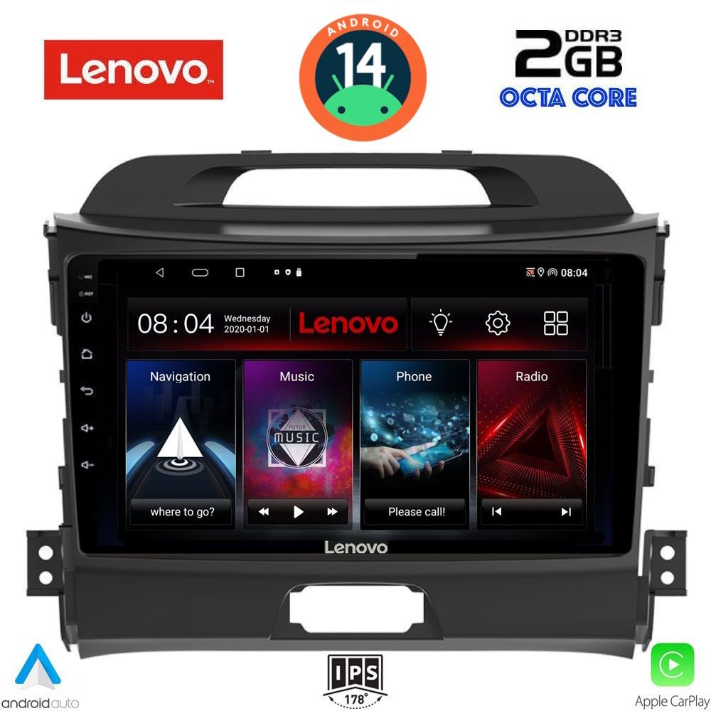 LENOVO LVF 5325_CPA (9inc) MULTIMEDIA TABLET for KIA SPORTAGE mod. 2010-2015