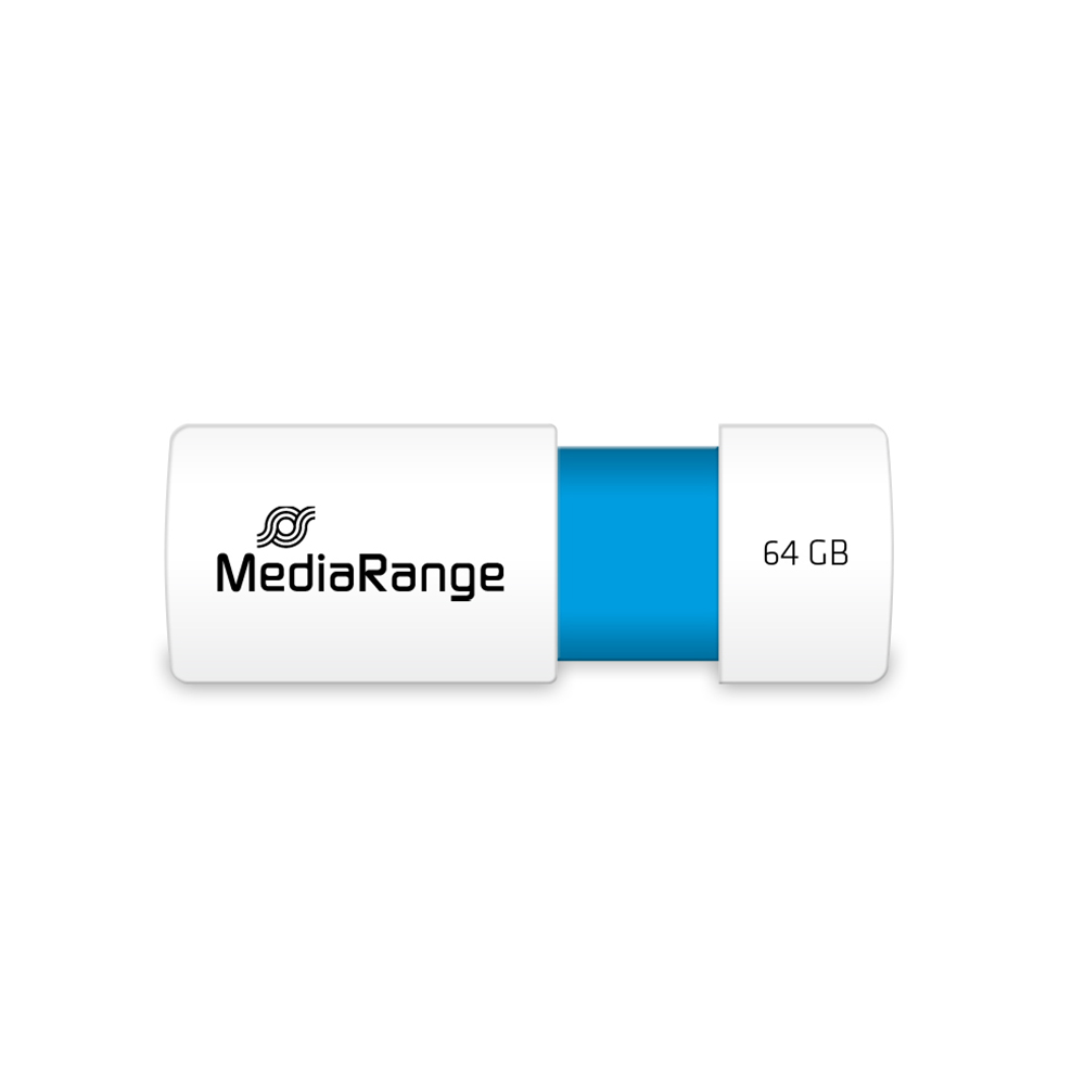 MediaRange USB 2.0 flash drive, color edition, light blue, 64GB (MR974)