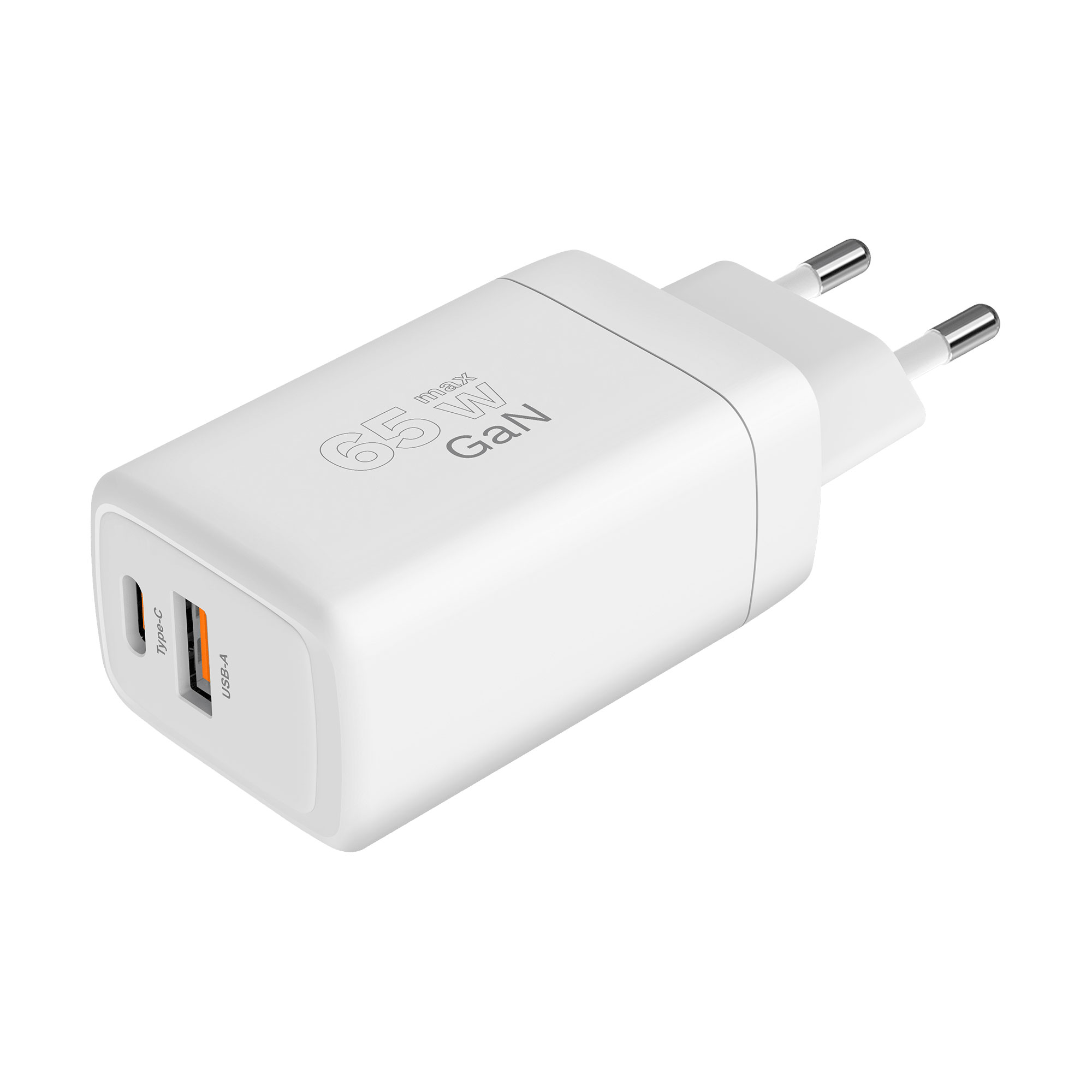 KM0857 . Φορτιστής USB A - USB C 65W με λειτουργία Power Delivery και Quick Charge Kruger&Matz GAN