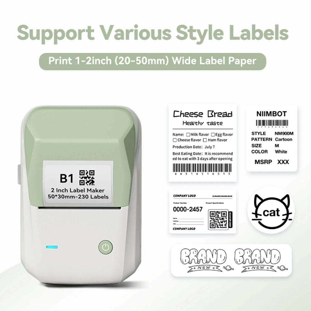 Niimbot B1 Wireless Label Printer Green (B1 GREEN) (NIIB1GR)