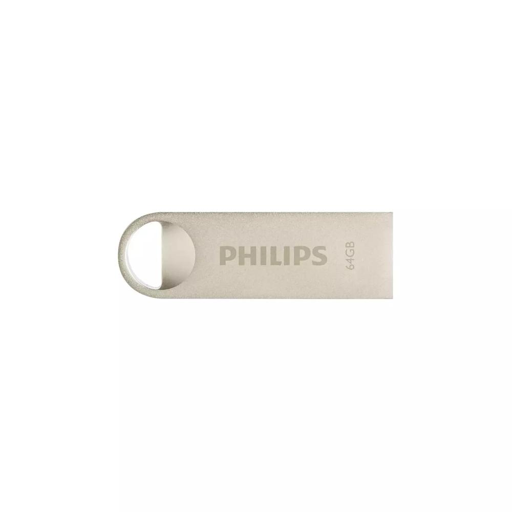 Philips Moon 64GB USB 2.0 Stick Ασημί (FM64FD160B/00) (PHIFM64FD160B-00)