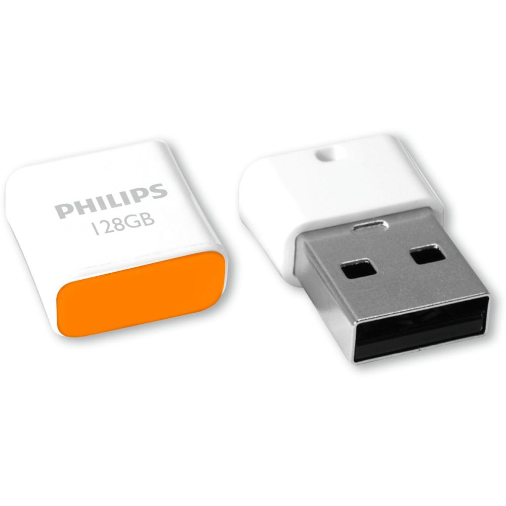 Philips Pico 128GB USB 2.0 Stick Πορτοκαλί (FM12FD85B/00) (PHIFM12FD85B-00)