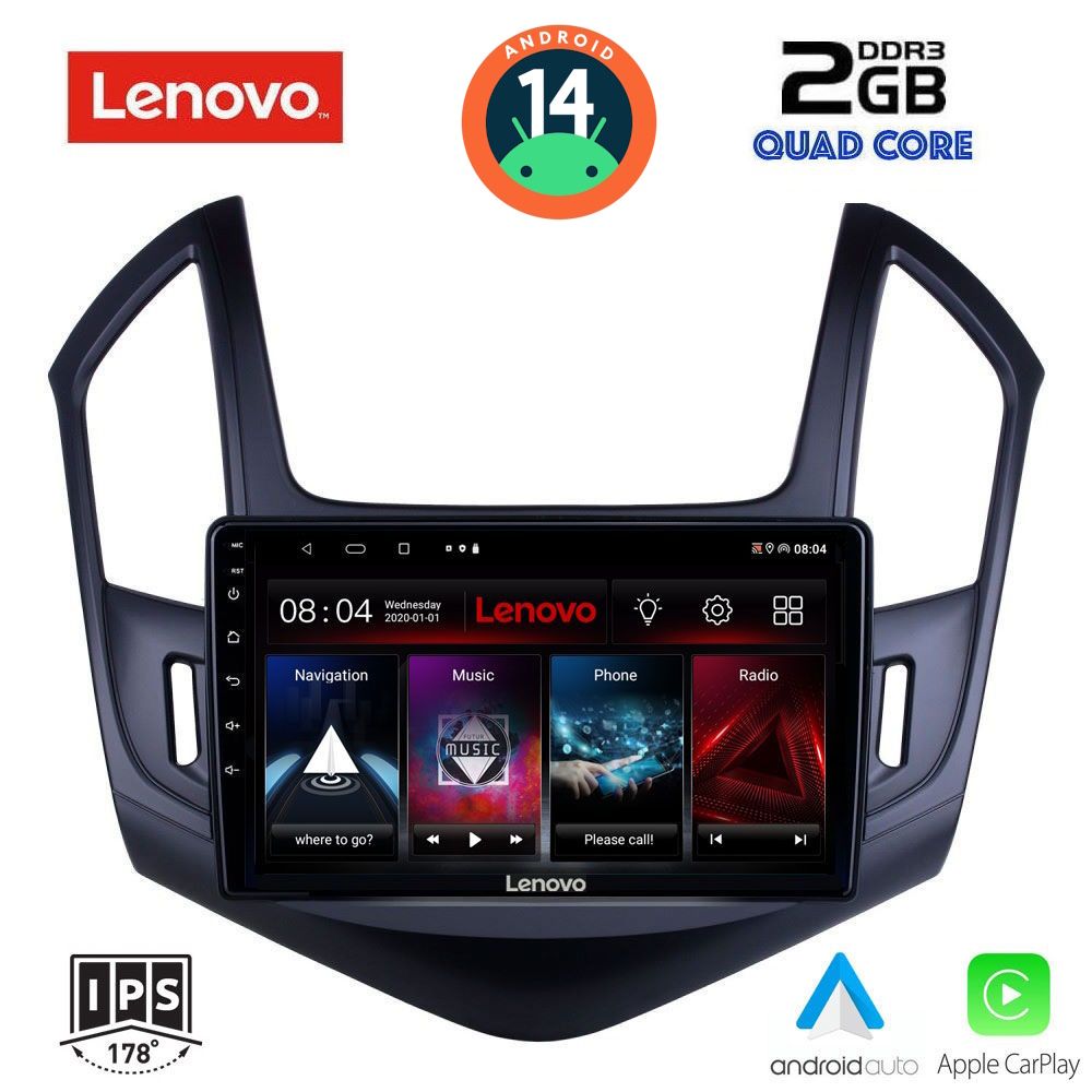 LENOVO LVD 2077_CPA (9inc) MULTIMEDIA TABLET for CHEVROLET CRUZE mod. 2013-2015