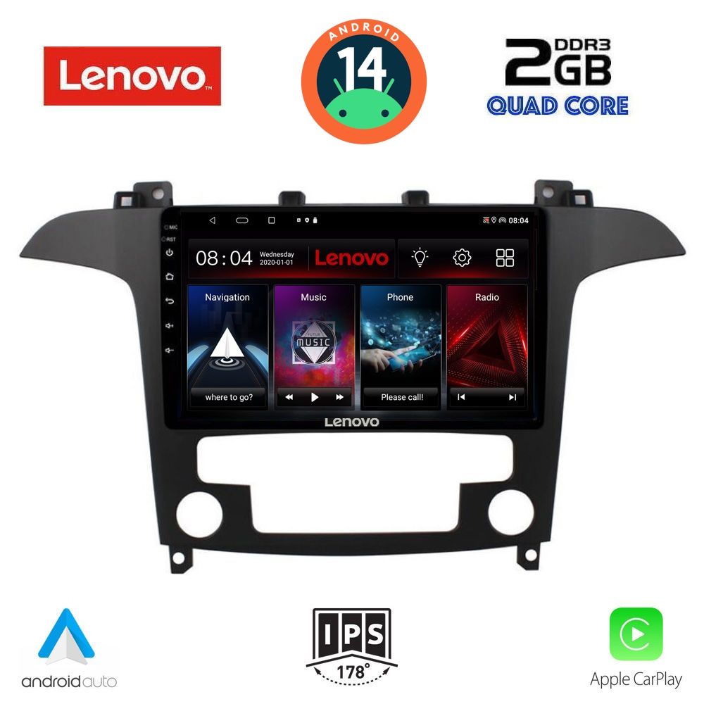 LENOVO LVD 2175_CPA CLIMA (9inc) MULTIMEDIA TABLET for FORD SMAX mod. 2006-2014