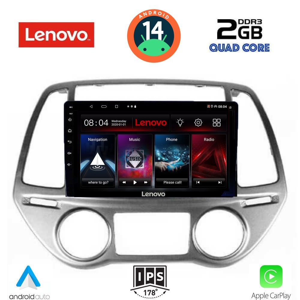 LENOVO LVD 2227_CPA CLIMA (9inc) MULTIMEDIA TABLET for HYUNDAI i20 mod. 2008-2012