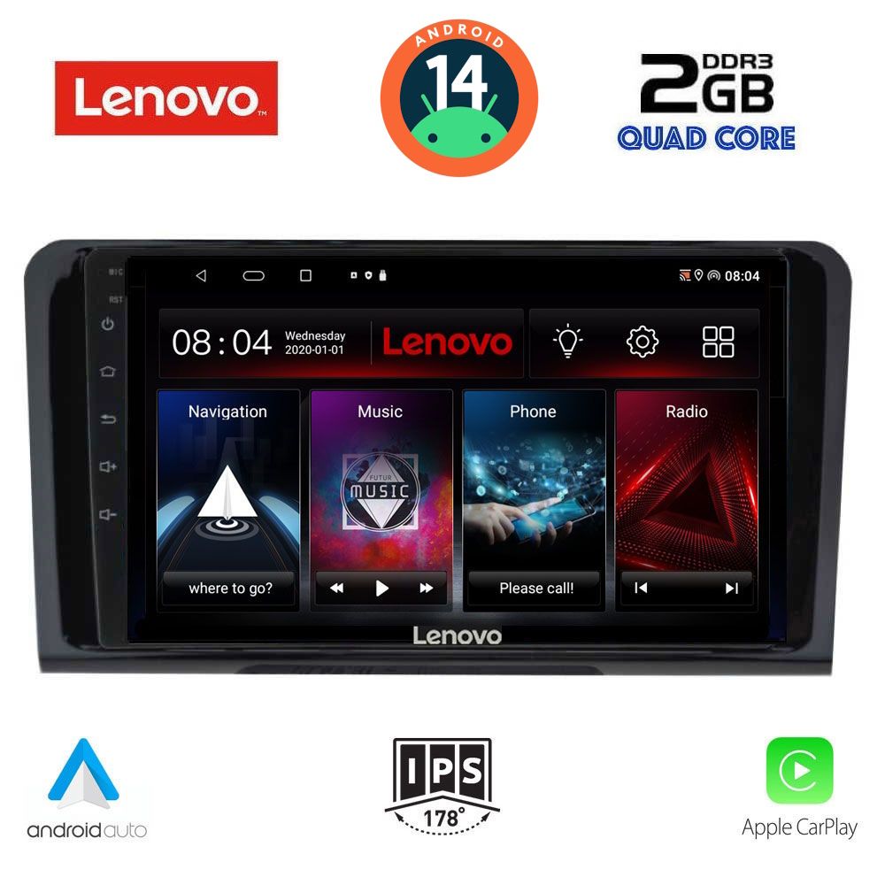 LENOVO LVD 2414_CPA (9inc) MULTIMEDIA TABLET for MERCEDES ML (W164) – GL (X164) mod. 2005-2011