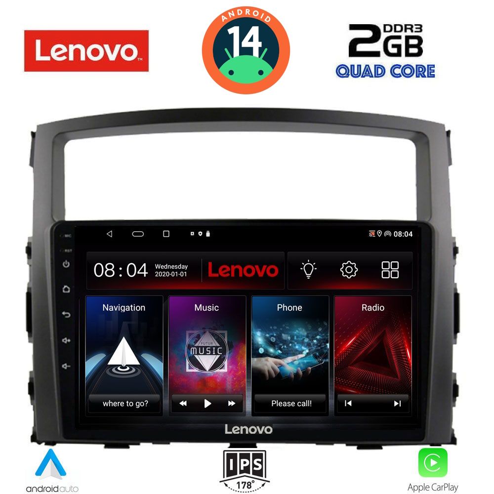 LENOVO LVD 2446_CPA (9inc) MULTIMEDIA TABLET for MITSUBISHI PAJERO mod. 2006-2013