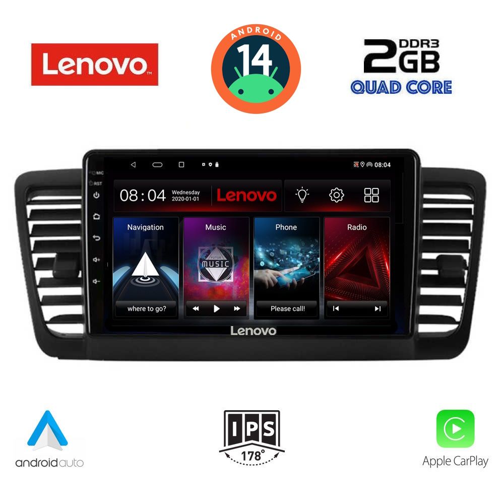 LENOVO LVD 2665_CPA (9inc) MULTIMEDIA TABLET for SUBARU LEGACY - OUTBACK mod. 2002-2008