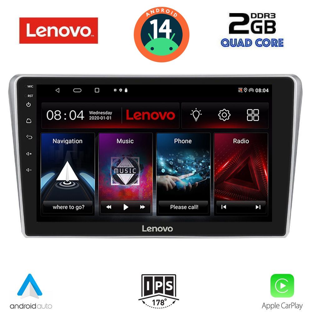 LENOVO LVD 2704_CPA (9inc) MULTIMEDIA TABLET for TOYOTA AVENSIS (T25) mod. 2003-2009