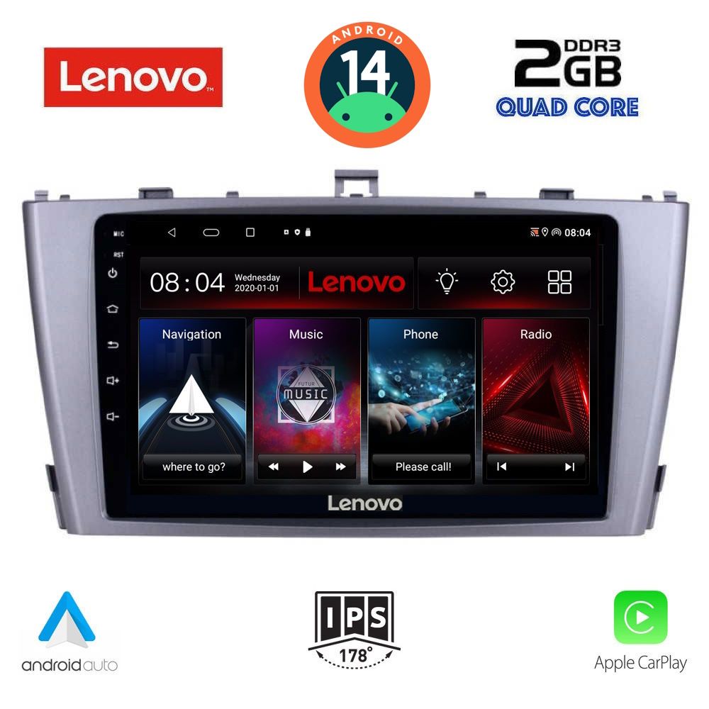 LENOVO LVD 2705_CPA (9inc) MULTIMEDIA TABLET for TOYOTA AVENSIS (T27) mod. 2009-2015