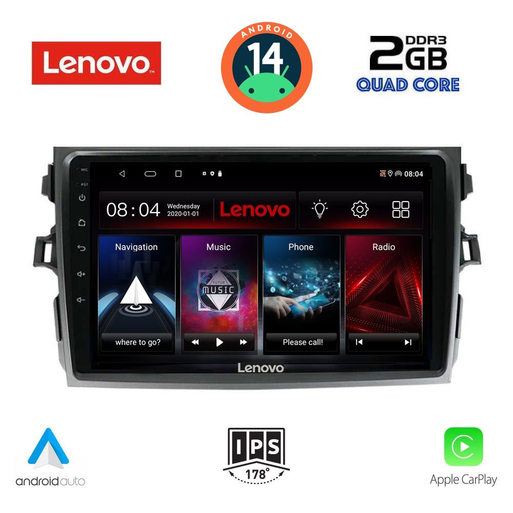 LENOVO LVD 2713_CPA (9inc) MULTIMEDIA TABLET for TOYOTA COROLLA 4D mod. 2006-2012