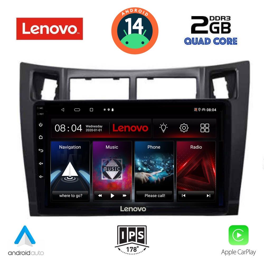 LENOVO LVD 2736_CPA (9inc) MULTIMEDIA TABLET for TOYOTA YARIS mod. 2006-2011