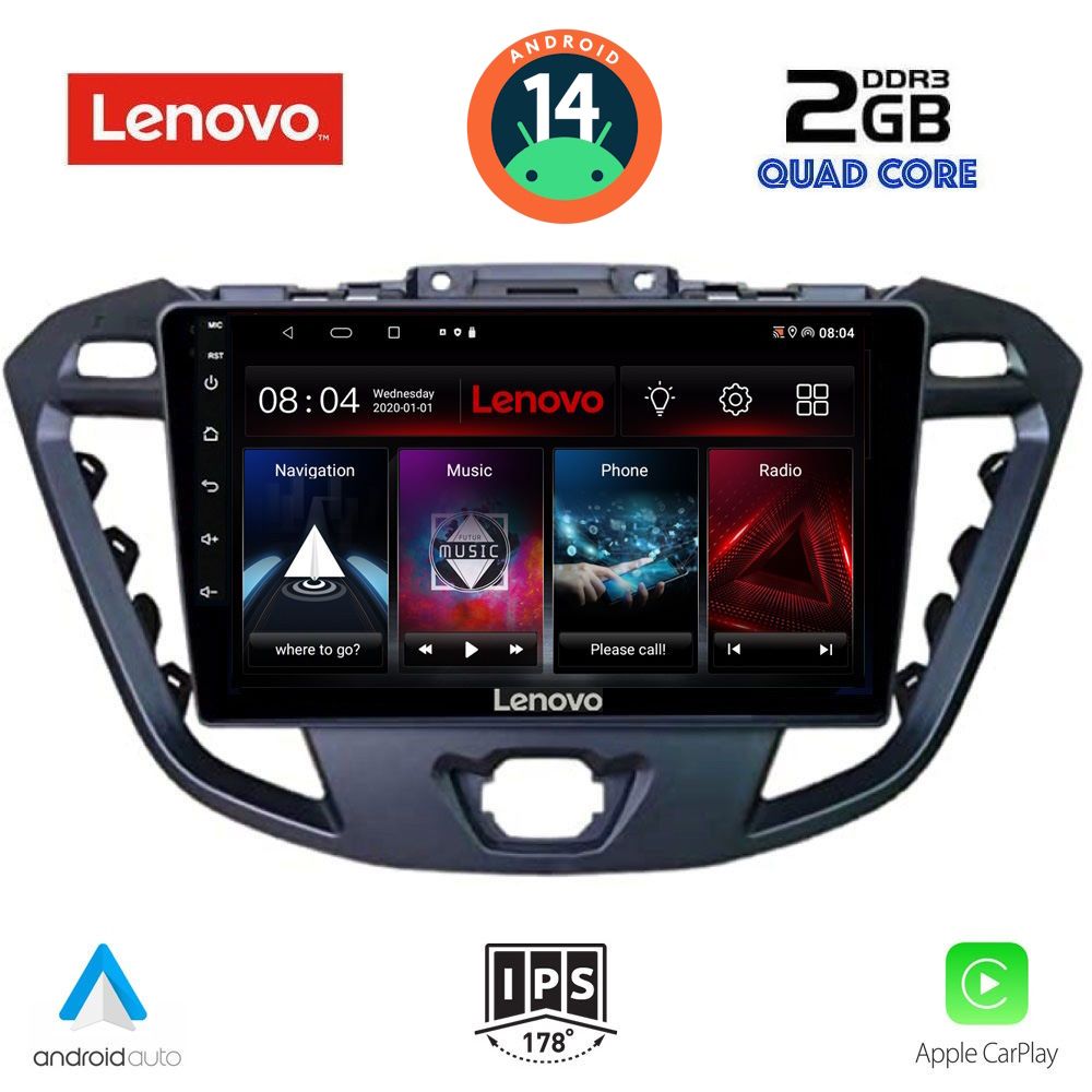 LENOVO LVD 2177_CPA (9inc) MULTIMEDIA TABLET for FORD TRANSIT CUSTOM | TOURNEO CUSTOM mod. 2013-2019