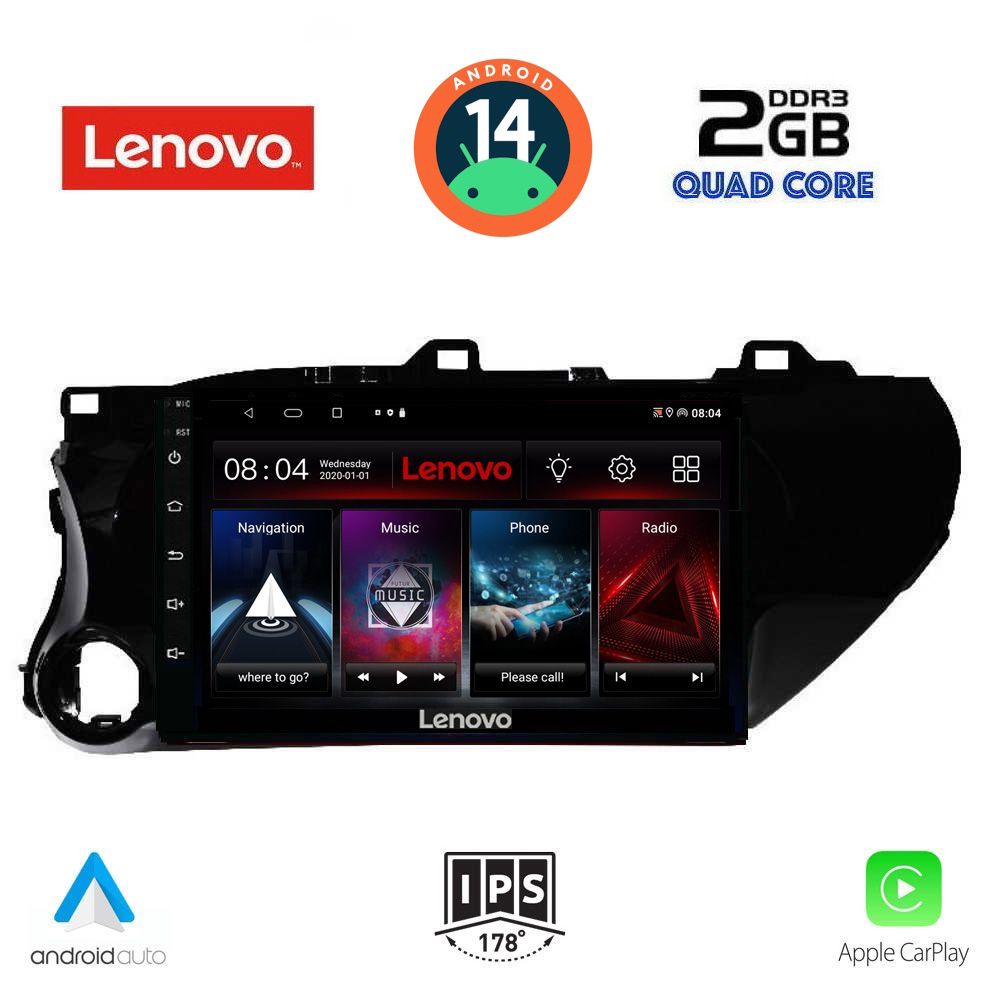 LENOVO LVD 2721_CPA (10inc) MULTIMEDIA TABLET for TOYOTA HILUX mod. 2017>