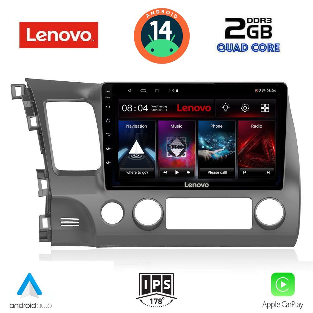 LENOVO LVD 2188_CPA (10inc) MULTIMEDIA TABLET for HONDA CIVIC 4D mod. 2006-2012